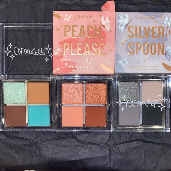 Color Pop shadow pallets Peach Please, Silverspoon, Wafflec shadow quad. - Picture 3 of 4